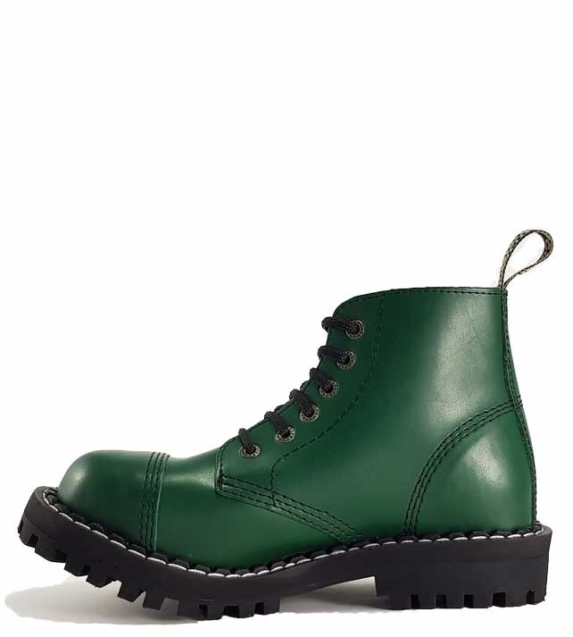 Steel Boots 6 Eyelets Green | STEEL Shoes&Boots