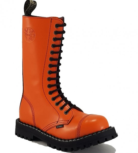 Orange steel 2025 toe boots