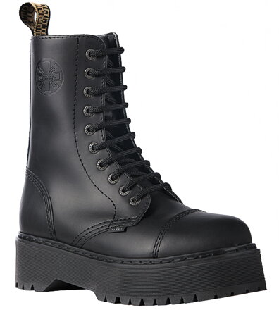 Steel Boots 10 Eyelets Black Alessia