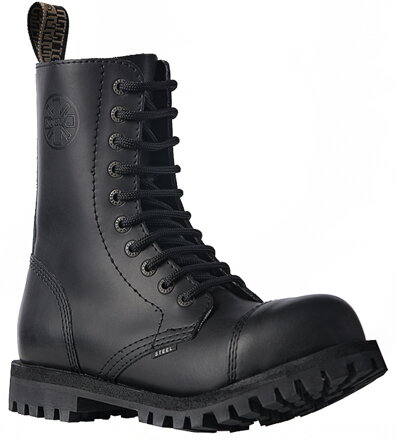 Steel Boots 10 Eyelets Black BO Steel Boots 10 Eyelets Black BO